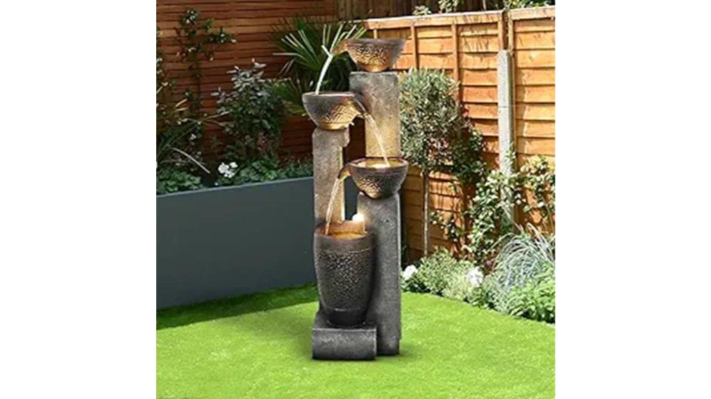 40 inch led garden fountain