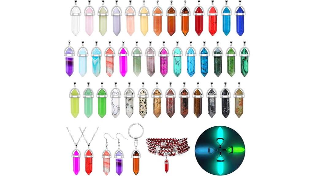 40 piece crystal pendant set
