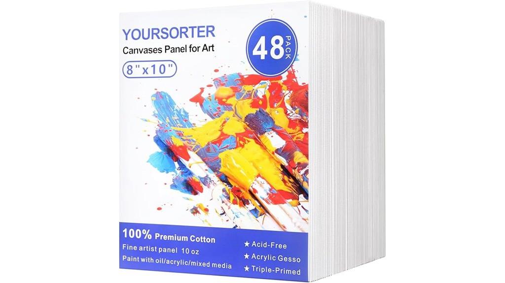 48 pack canvas boards