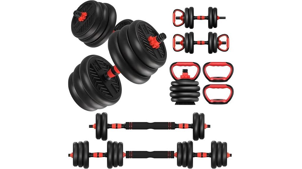 adjustable weight dumbbell set
