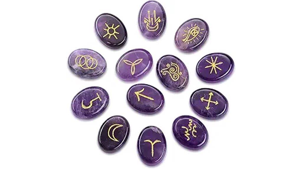 amethyst crystal rune set