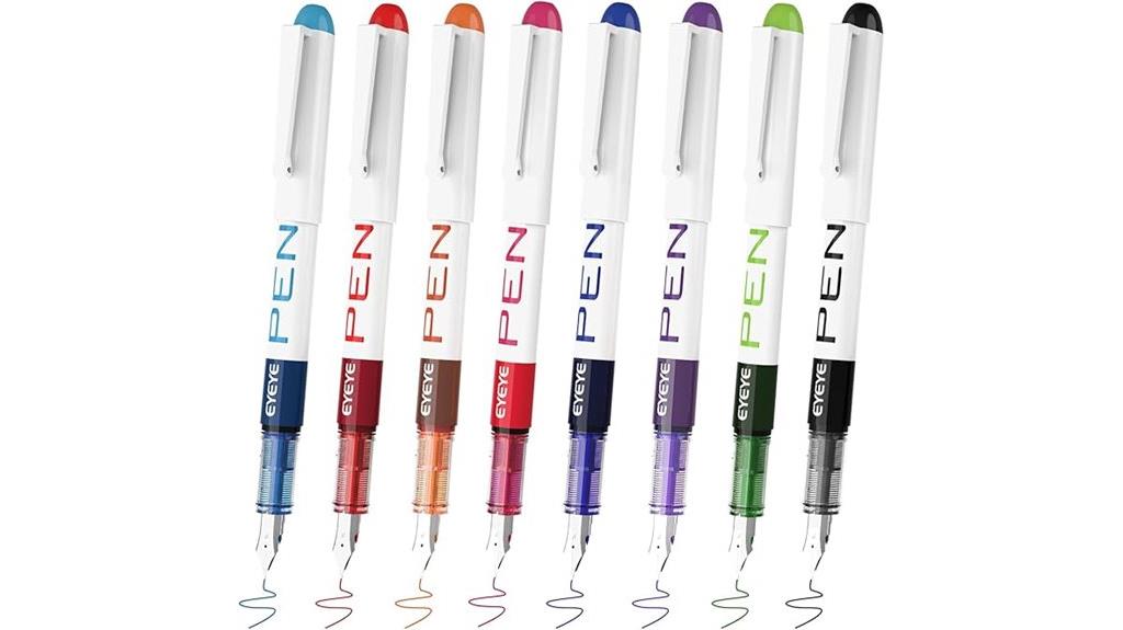 assorted color fountain pen