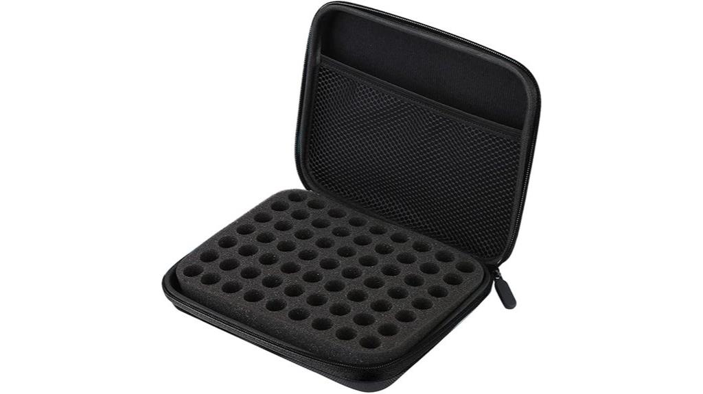 black essential oil bag