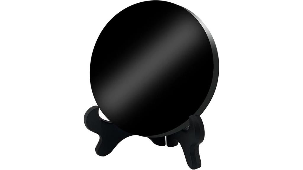 black obsidian scrying mirror