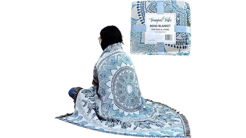 bohemian yoga meditation blanket