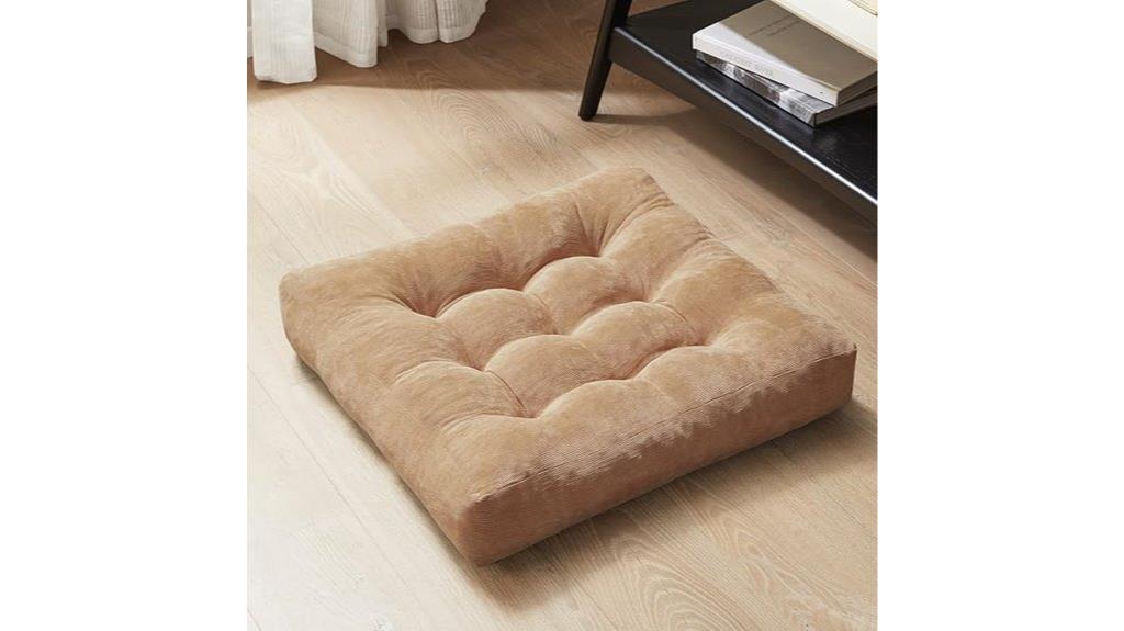 brown 22x22 meditation cushion
