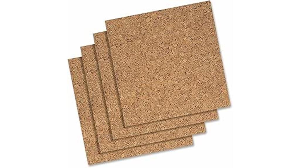 cork tiles pack four
