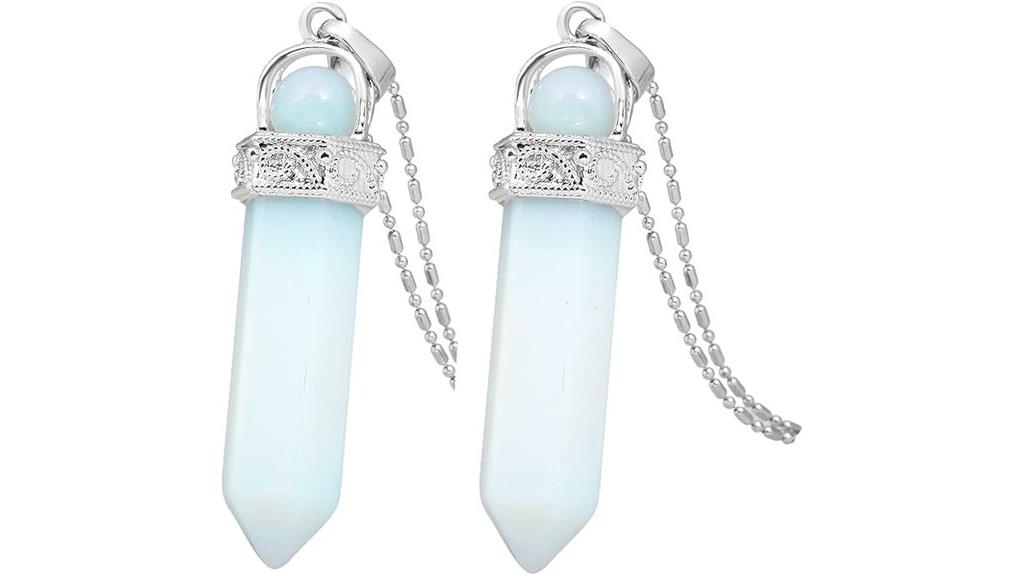 crystal point necklace set