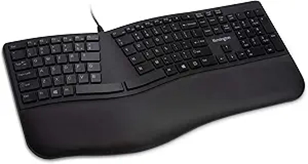 ergonomic wired keyboard black