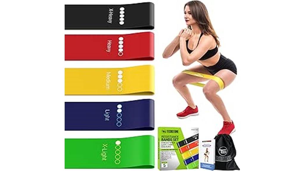 five piece resistance bands set