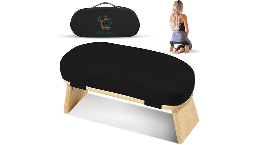 foldable bamboo meditation bench