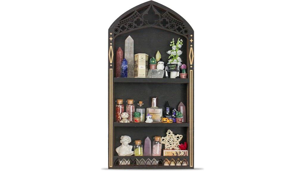 gothic crystal shelf display