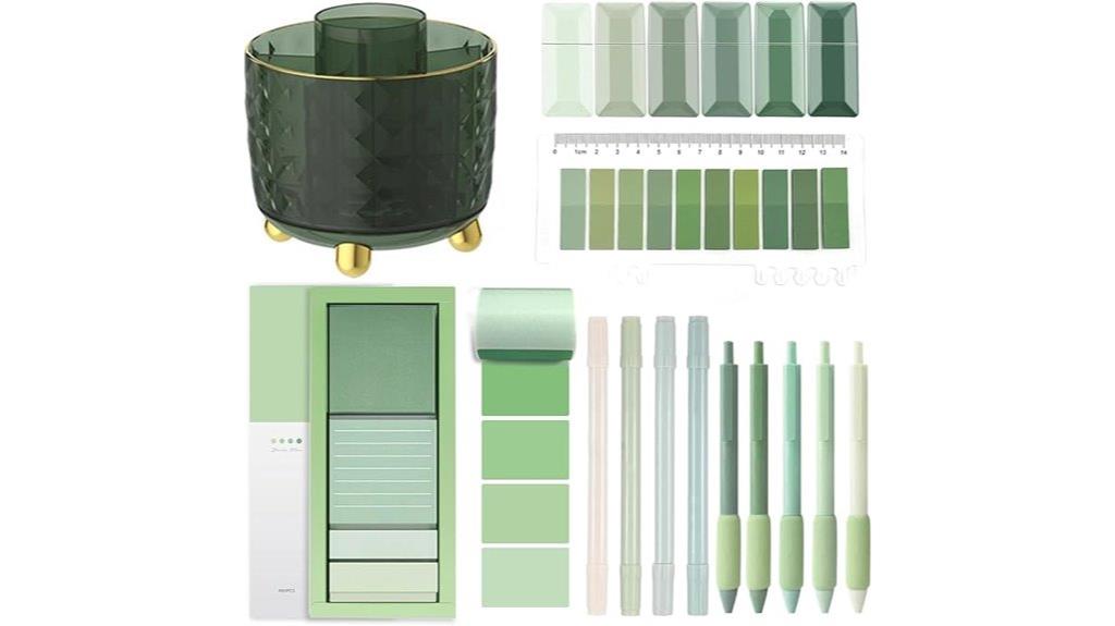 green sports desk accessories