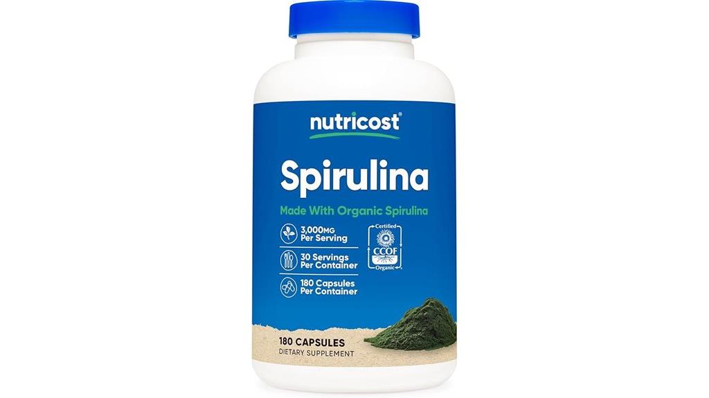high dosage spirulina capsules