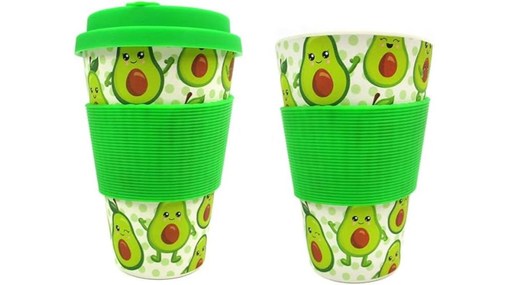 kawaii avocado eco mug