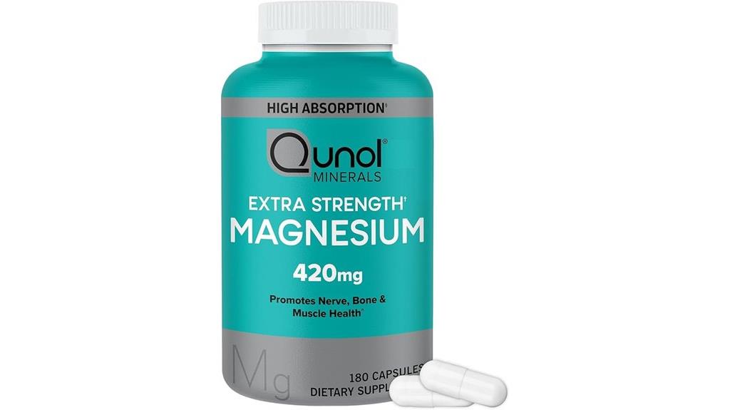 magnesium capsules 420mg 180 count