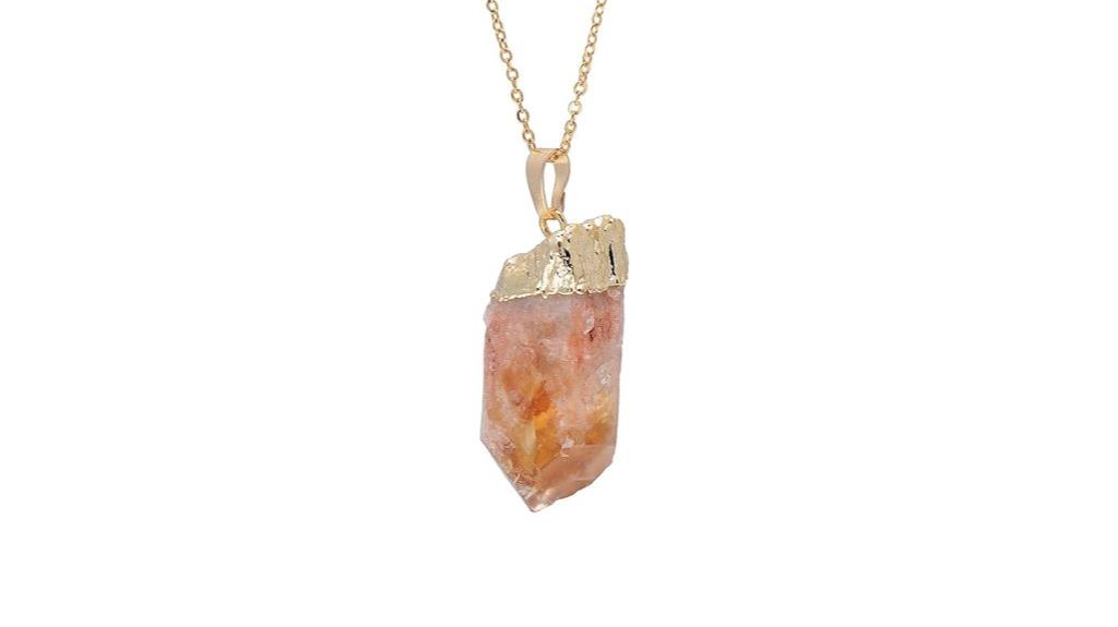 natural citrine pendant necklace