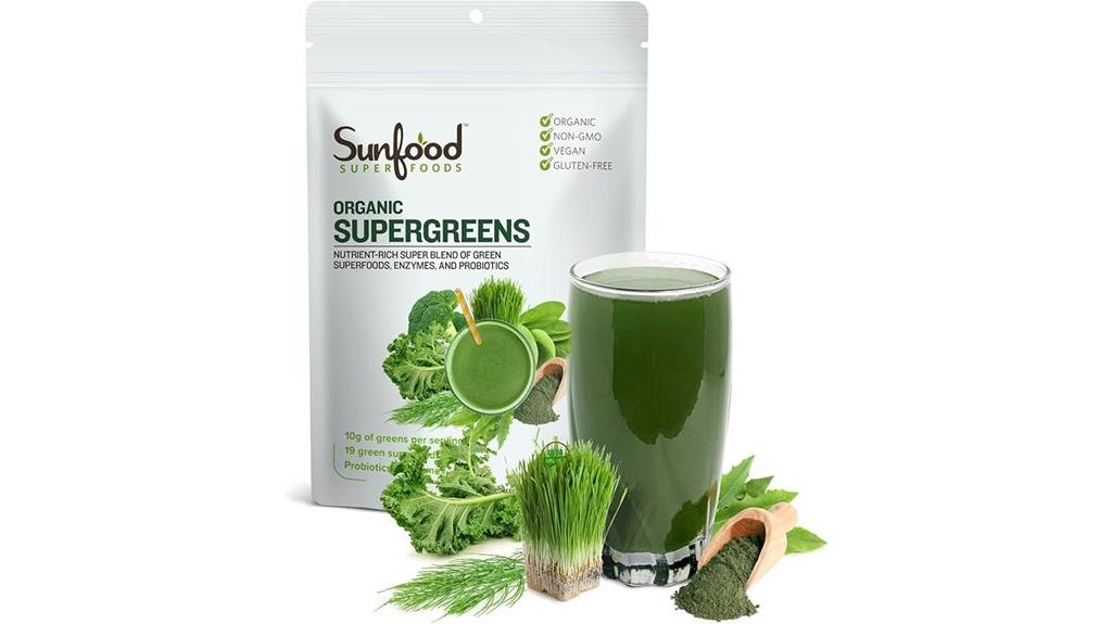 organic powdered greens mixture