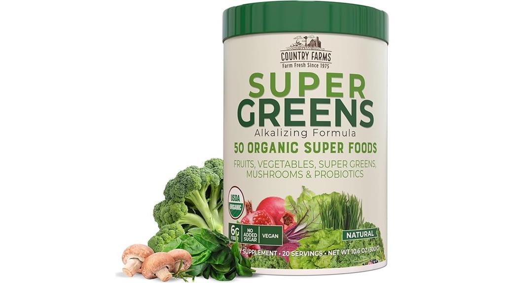 organic super greens drink