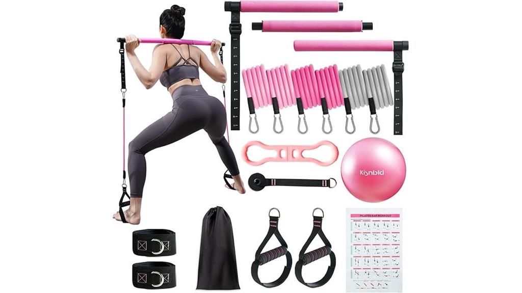pilates bar resistance bands