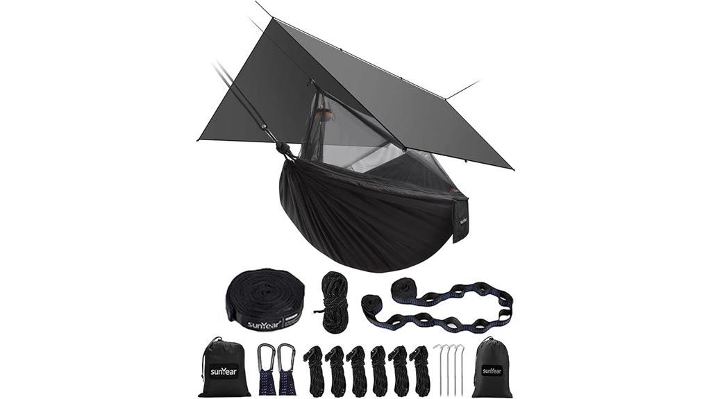 portable double tree hammock