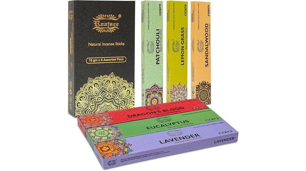 six pack incense gift set