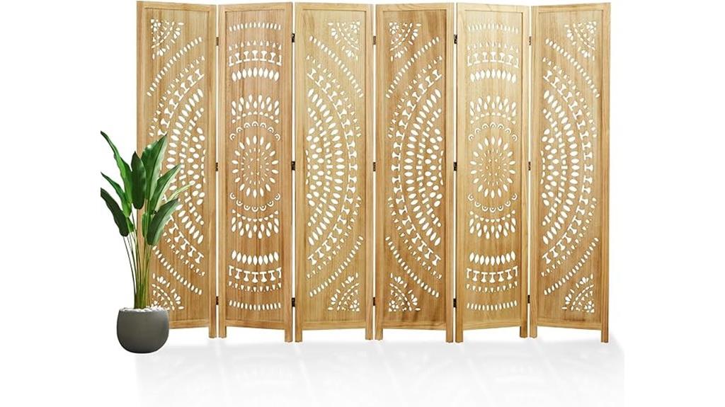 six panel folding screen