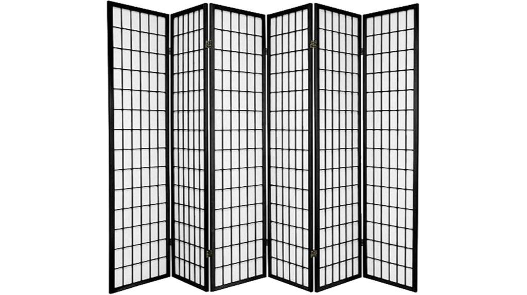 six panel room divider