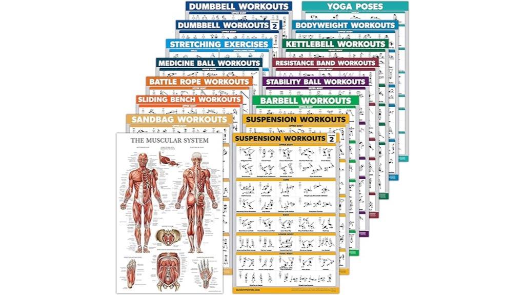 sixteen poster workout set
