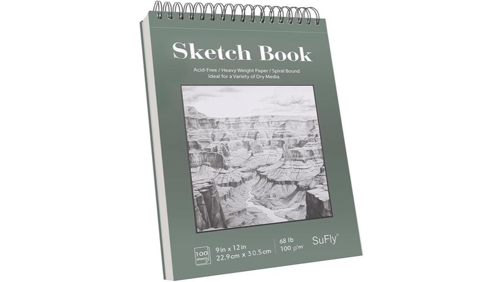 sketch book with 100 sheets