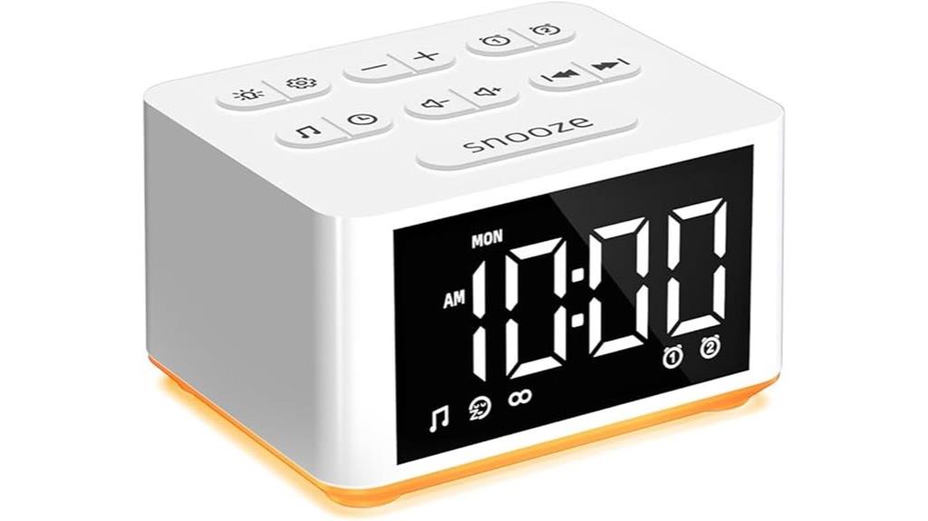 sound clock nightlight combo