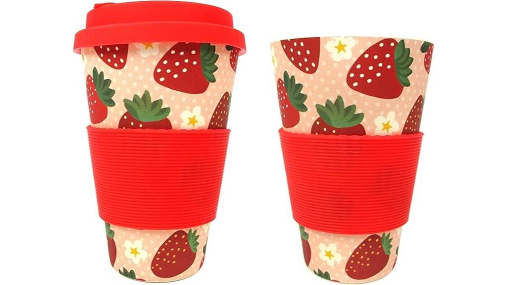 strawberry travel mug 14oz