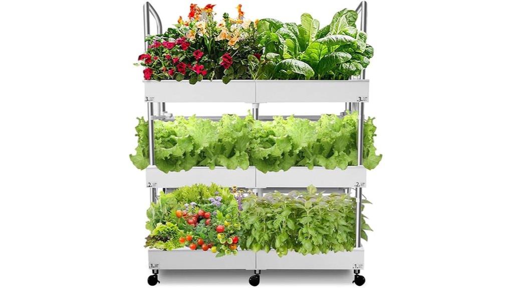 three tier indoor hydroponics