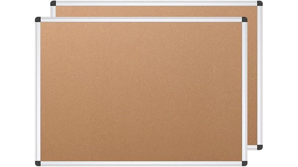two 36x24 cork boards