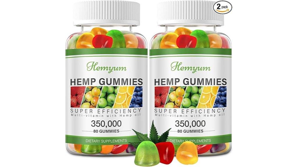 two pack organic hemp gummies