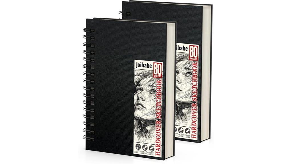 two pack sketchbooks 80 sheets