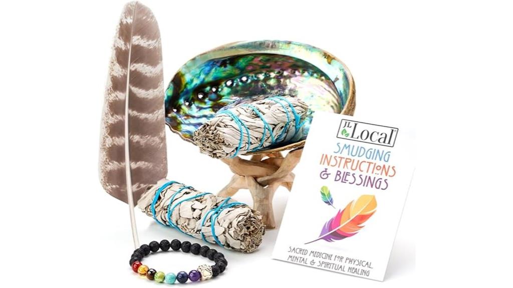 two white sage bundles