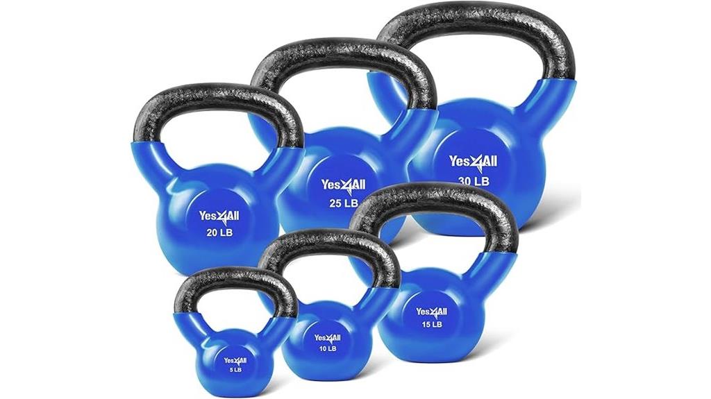vinyl coated kettlebell weights