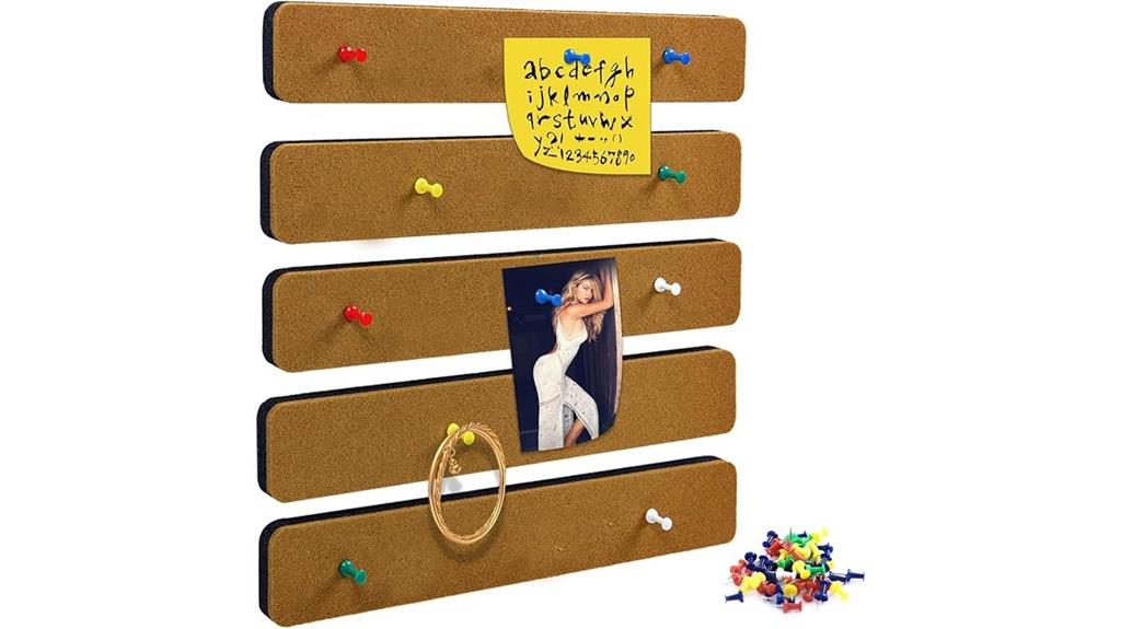 wall mounted cork bulletin board