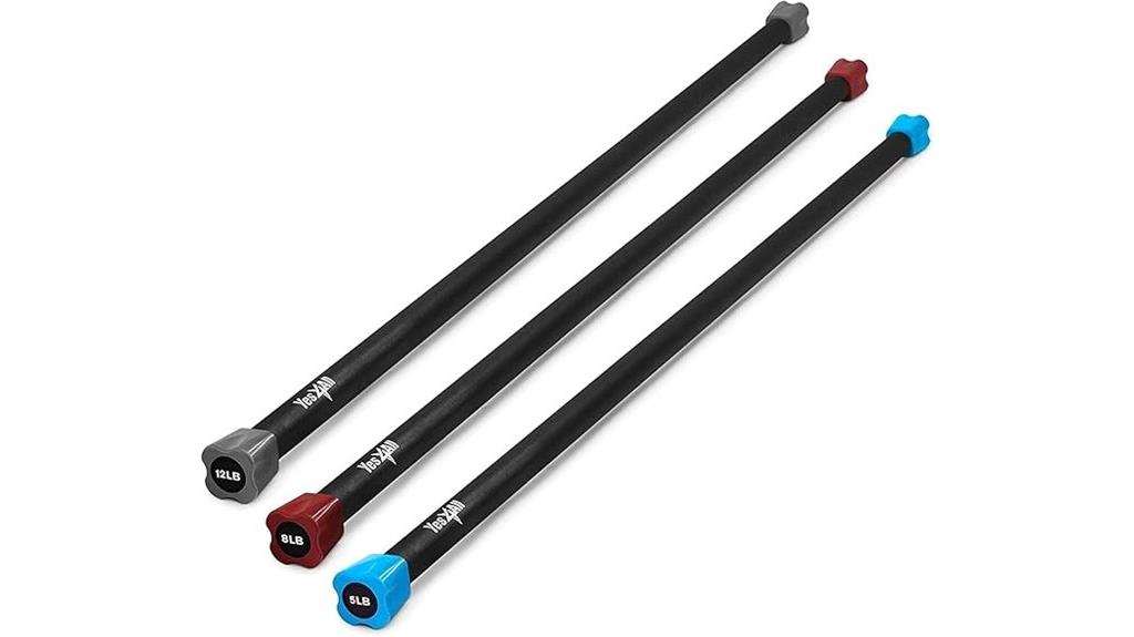 weighted bar and resistance band