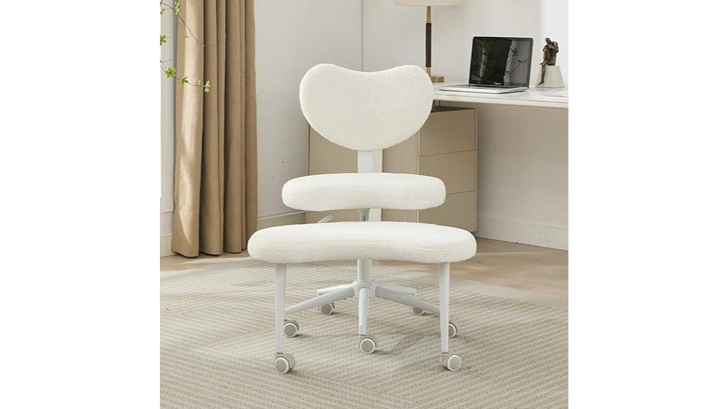 wheeled sitting cross legged chair