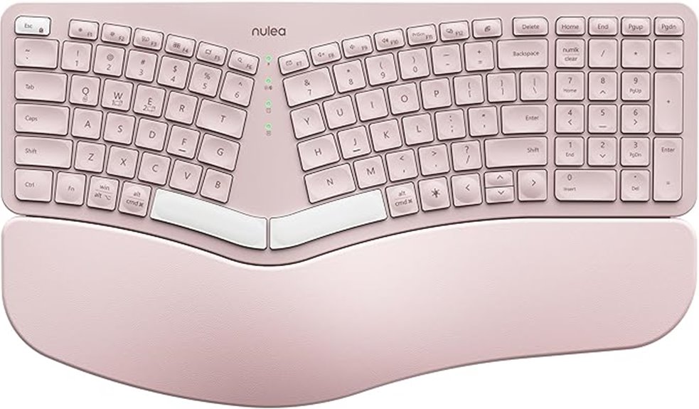 wireless ergonomic backlit keyboard