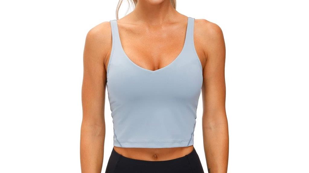 women s longline padded sports bra