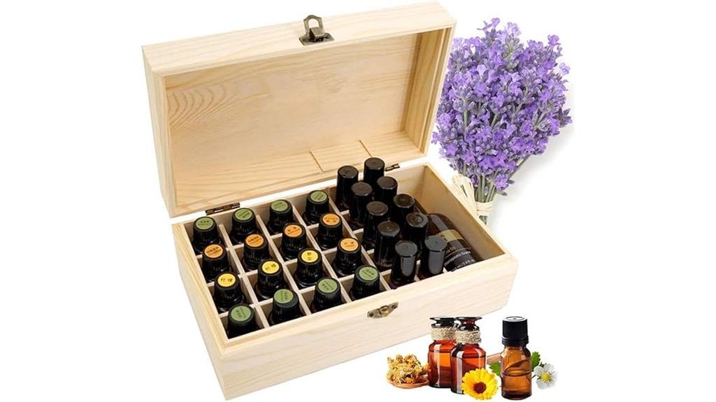wooden box for essential oils