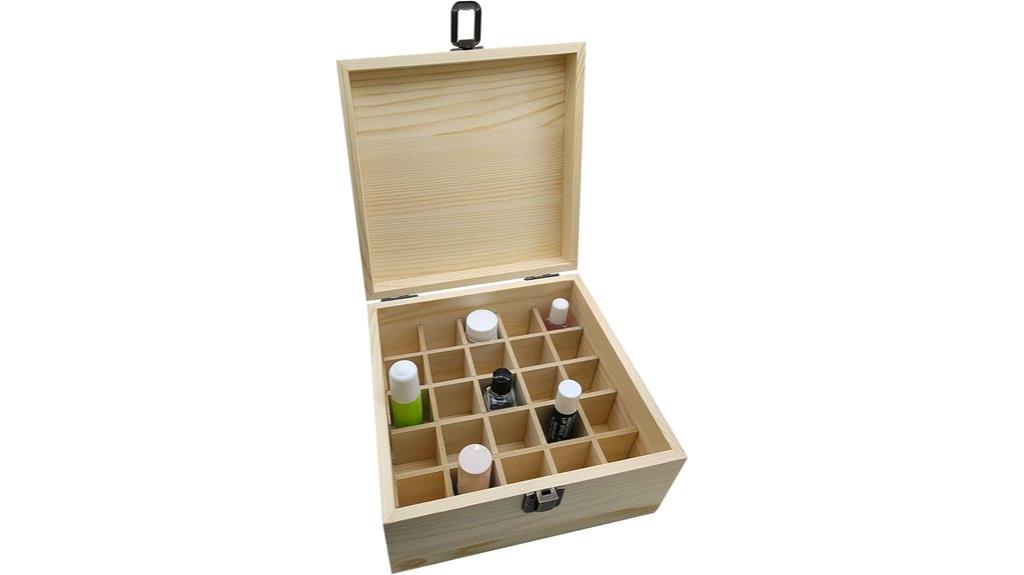 wooden essential oil organizer