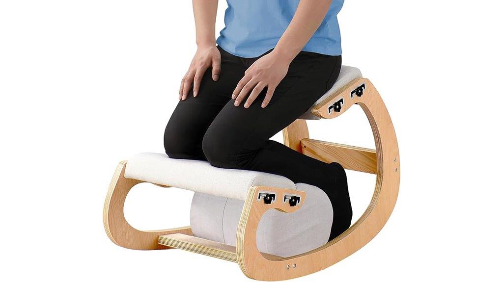 wooden frame kneeling chair