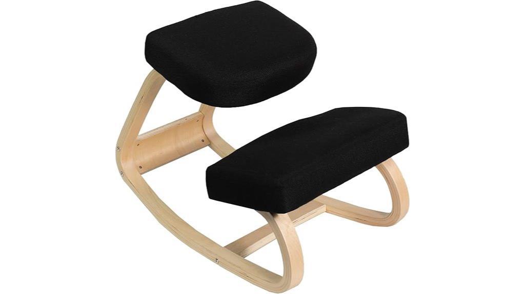 wooden kneeling rocking chair