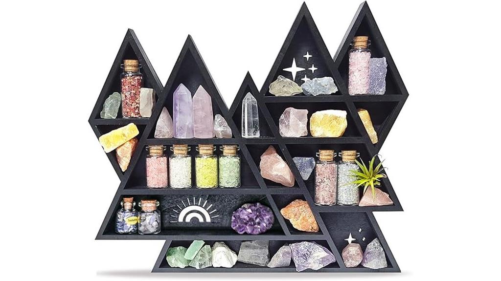 wooden mountain rock shelf