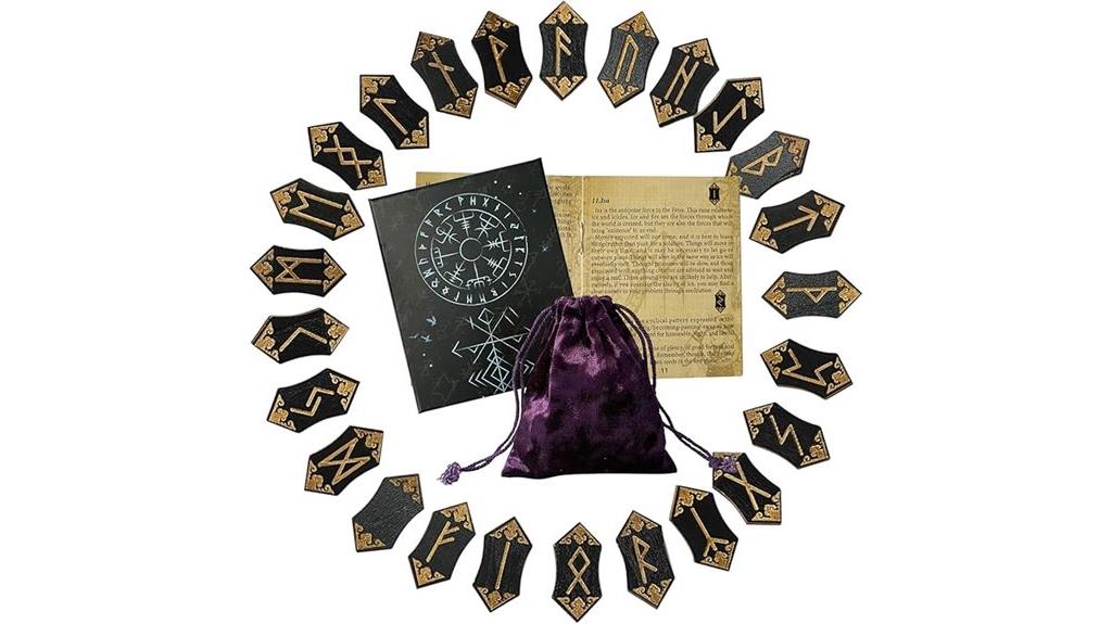 wooden rune stones set