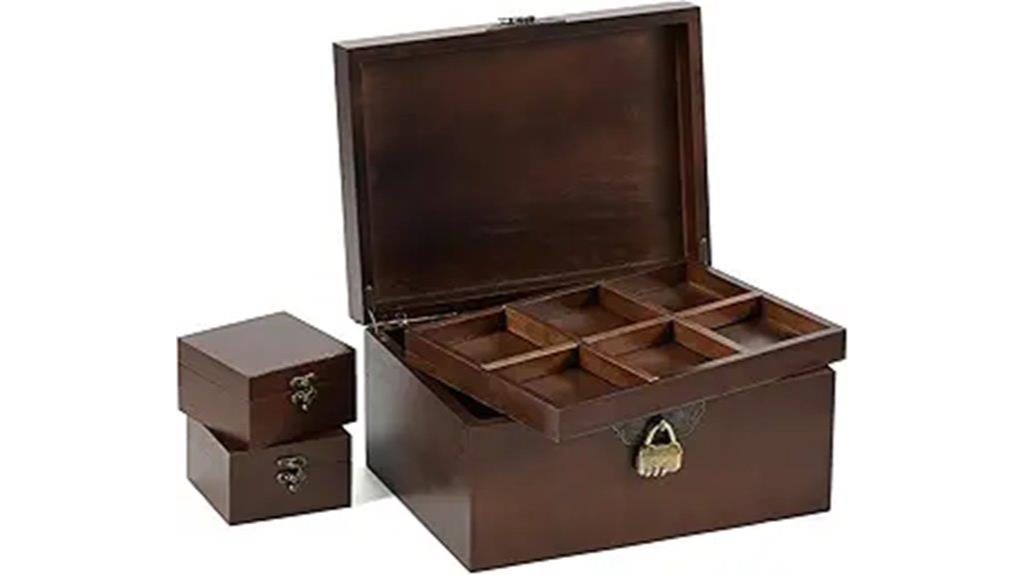 wooden storage box set